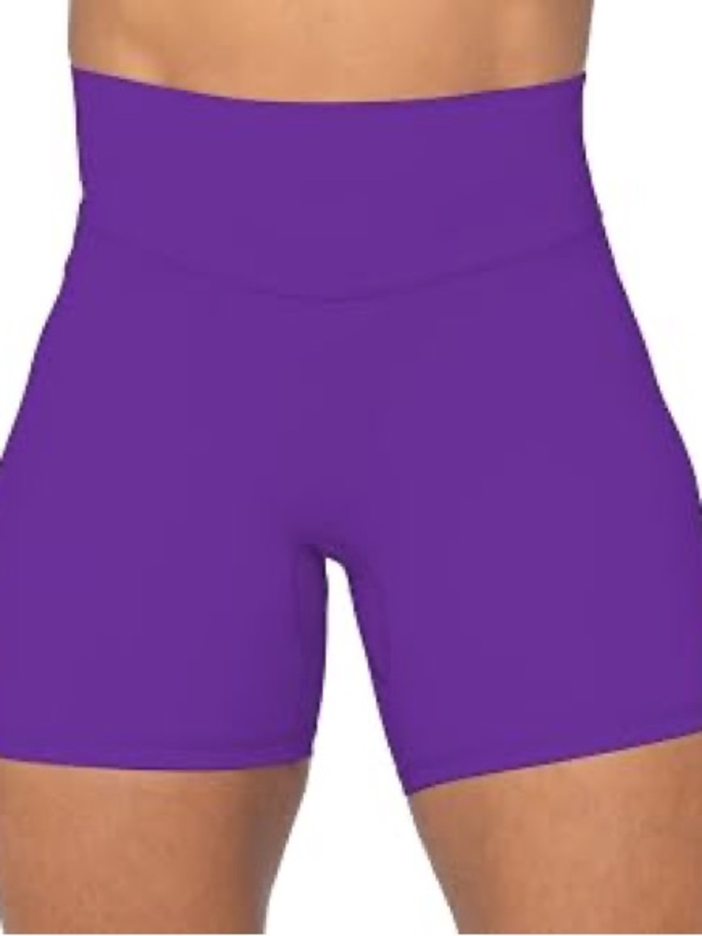 Sunzel Women's No Front Seam Biker Shorts with Pockets, High Waist Tummy Control